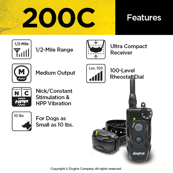 Dogtra 200C Intuitive Compact Dog Training E-Collar
