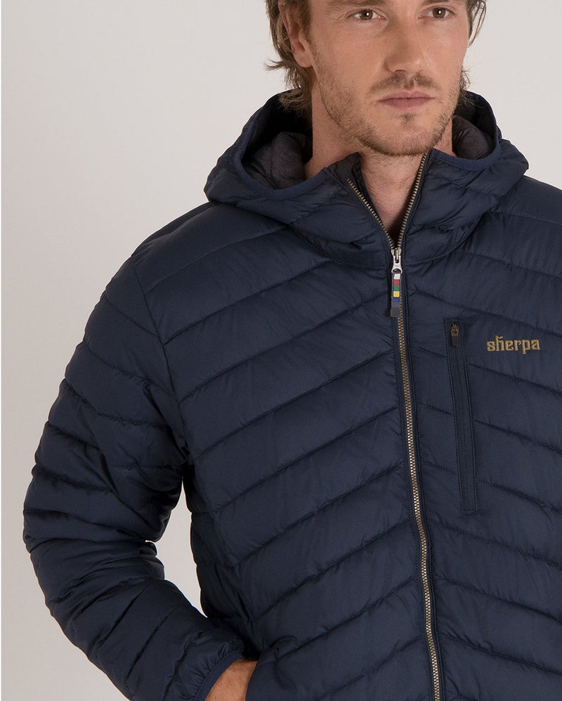 Sherpa Annapurna Featherless Down Hooded Jacket- Rathee Blue