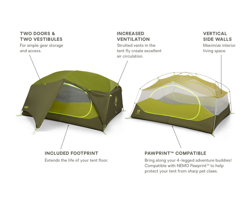 Nemo Aurora 3-Person Tent and Footprint