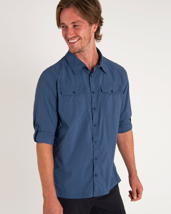 Sherpa Ravi Long Sleeve Shirt-Neelo Blue